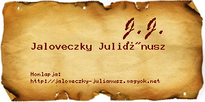 Jaloveczky Juliánusz névjegykártya